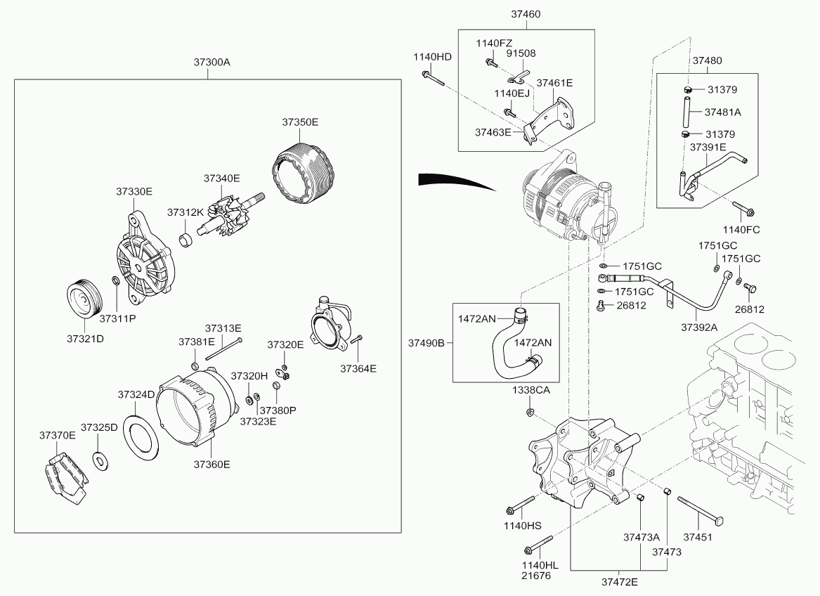 Hyundai 3730027021 - Ģenerators ps1.lv