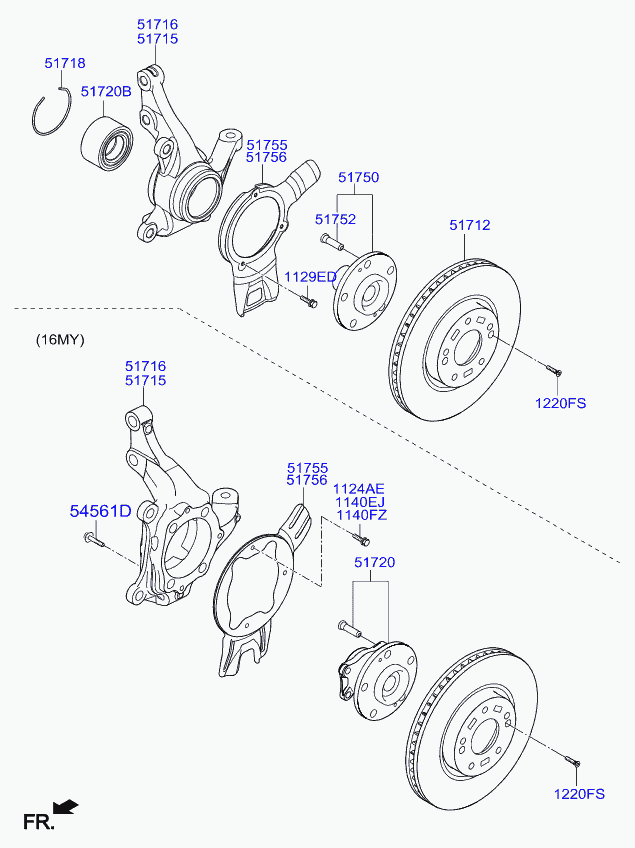 Hyundai 51750-39603 - Riteņa rumbas gultņa komplekts ps1.lv