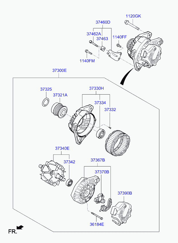 KIA 373702E300 - Ģeneratora sprieguma regulators ps1.lv