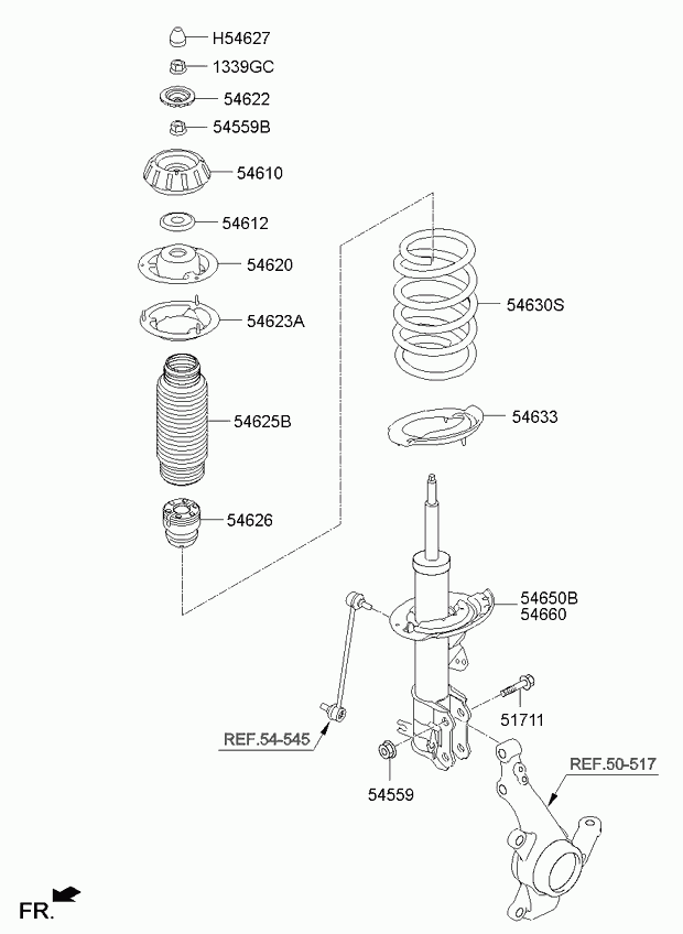 Hyundai 54625-1Y000 - Cover - front suspension strut dust ps1.lv