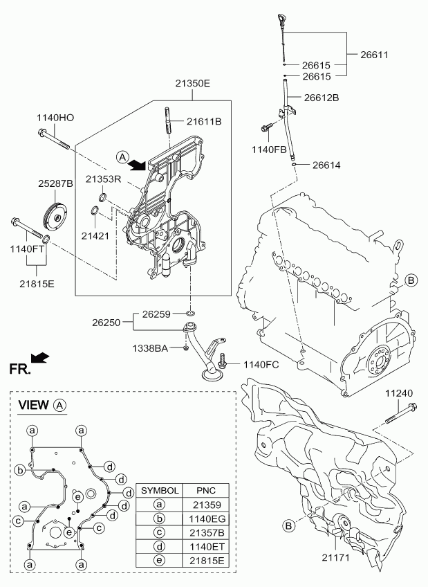 KIA 21361-2A200 - Vārpstas blīvgredzens, Kloķvārpsta ps1.lv