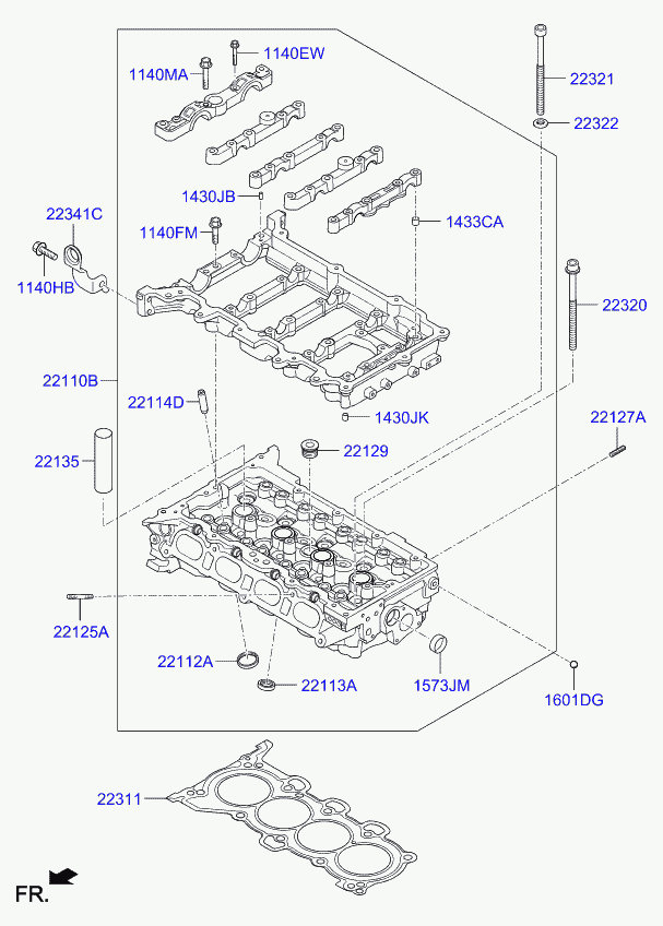 Hyundai 22311-2E080 - Blīve, Motora bloka galva ps1.lv