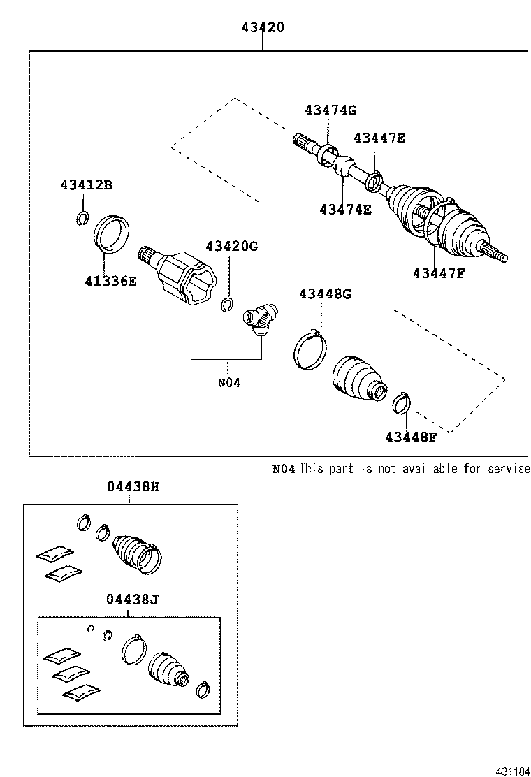 TOYOTA 04438-08030 - Putekļusargs, Piedziņas vārpsta ps1.lv