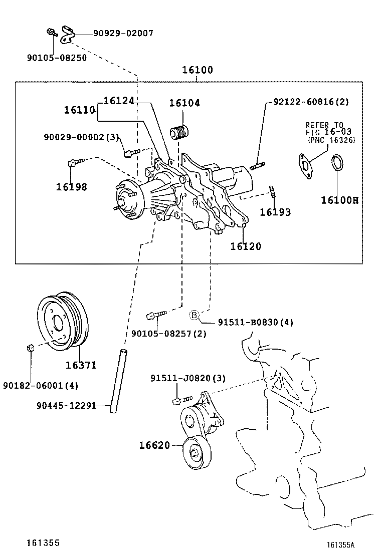 LEXUS 16110-49156 - Ūdenssūknis ps1.lv