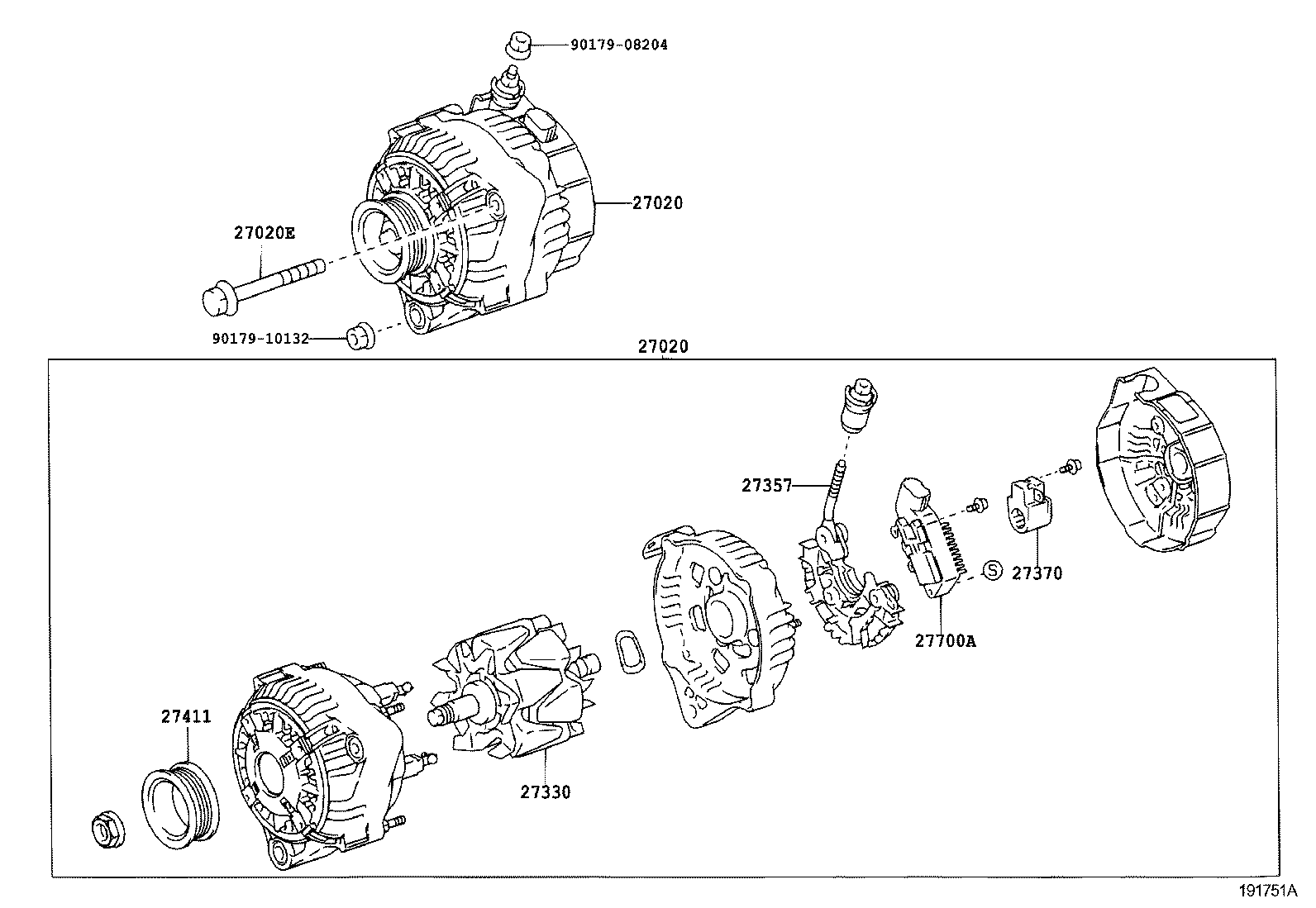 TOYOTA 2706046300 - Ģenerators ps1.lv