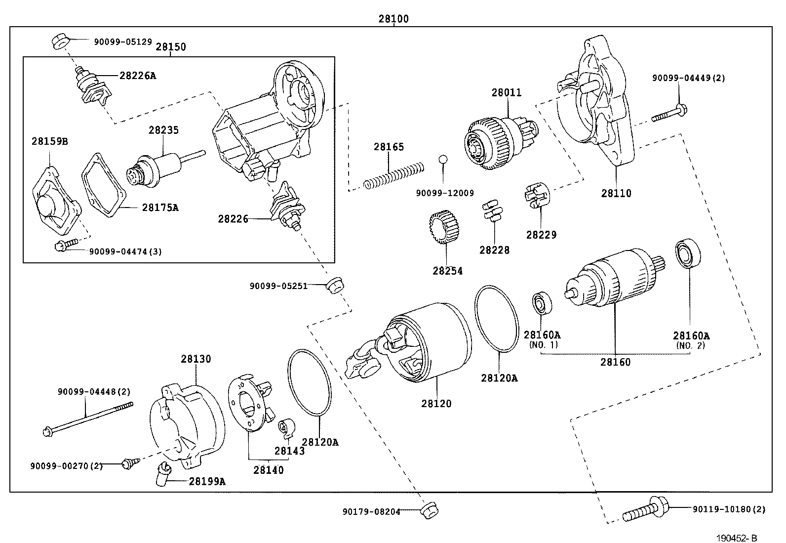 TOYOTA 2801176070 - Zobrats, Starteris ps1.lv