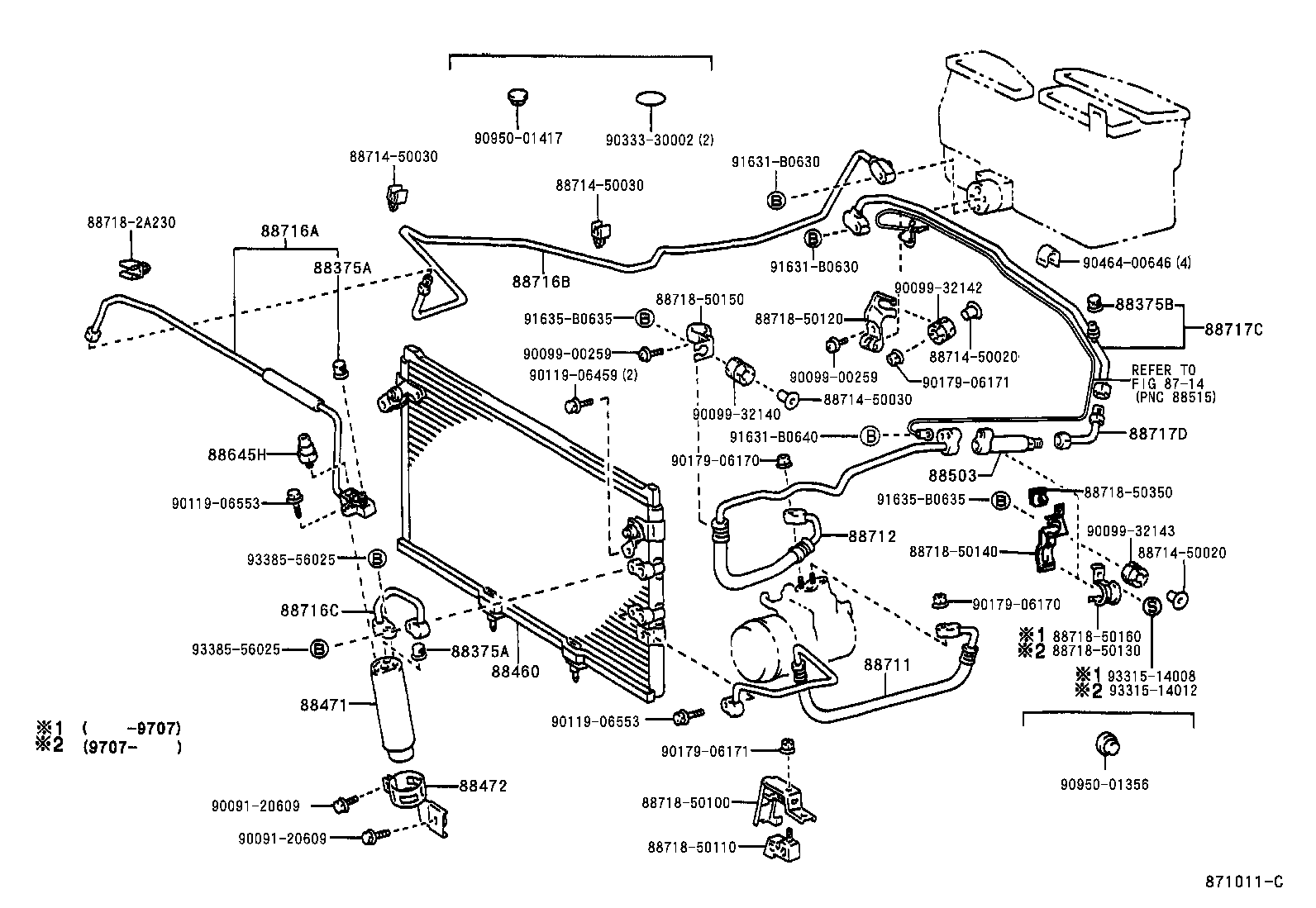 TOYOTA 88645-20050 - Spiediena slēdzis, Gaisa kondicionēšanas sistēma ps1.lv