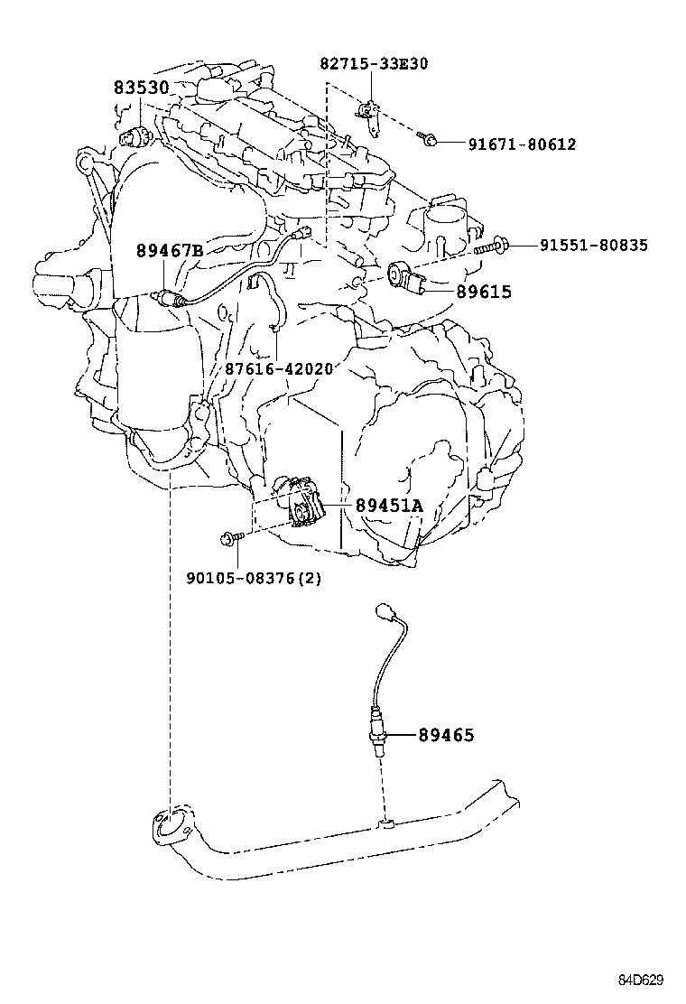 TOYOTA 89465-33470 - Lambda zonde ps1.lv