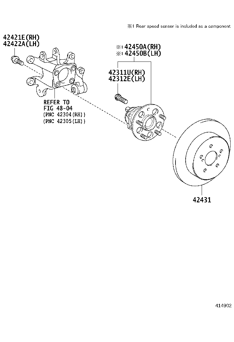 LEXUS 42450-76010 - Riteņa rumbas gultņa komplekts ps1.lv