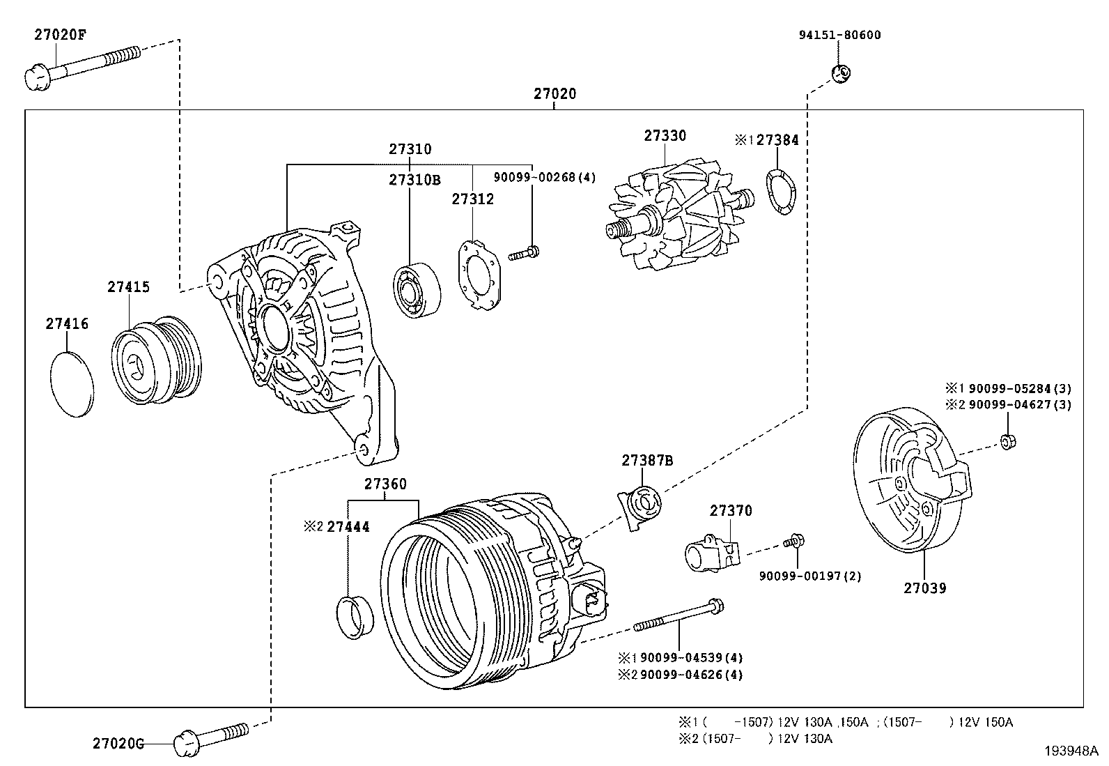 TOYOTA 27060-36061 - Ģenerators ps1.lv