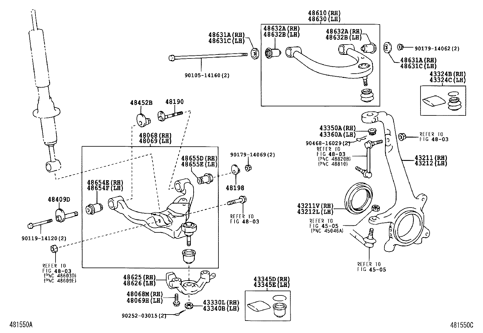 LEXUS 48610-60050 - Neatkarīgās balstiekārtas svira, Riteņa piekare ps1.lv