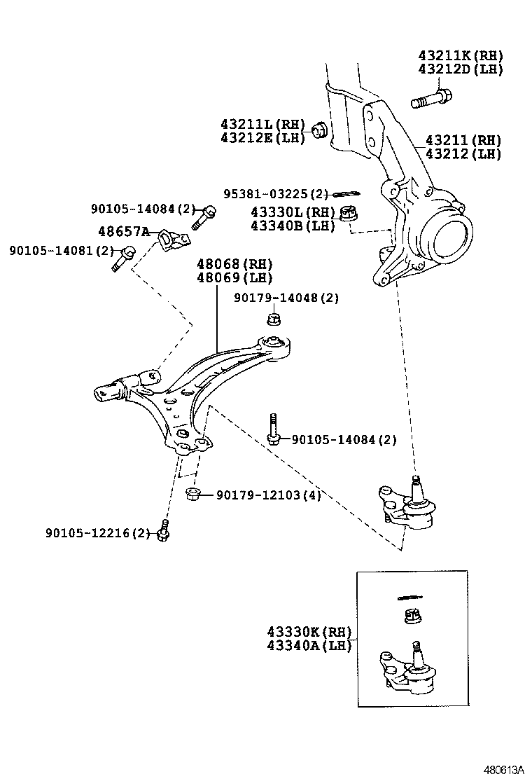 TOYOTA 48069-48010 - Piekare, Šķērssvira ps1.lv