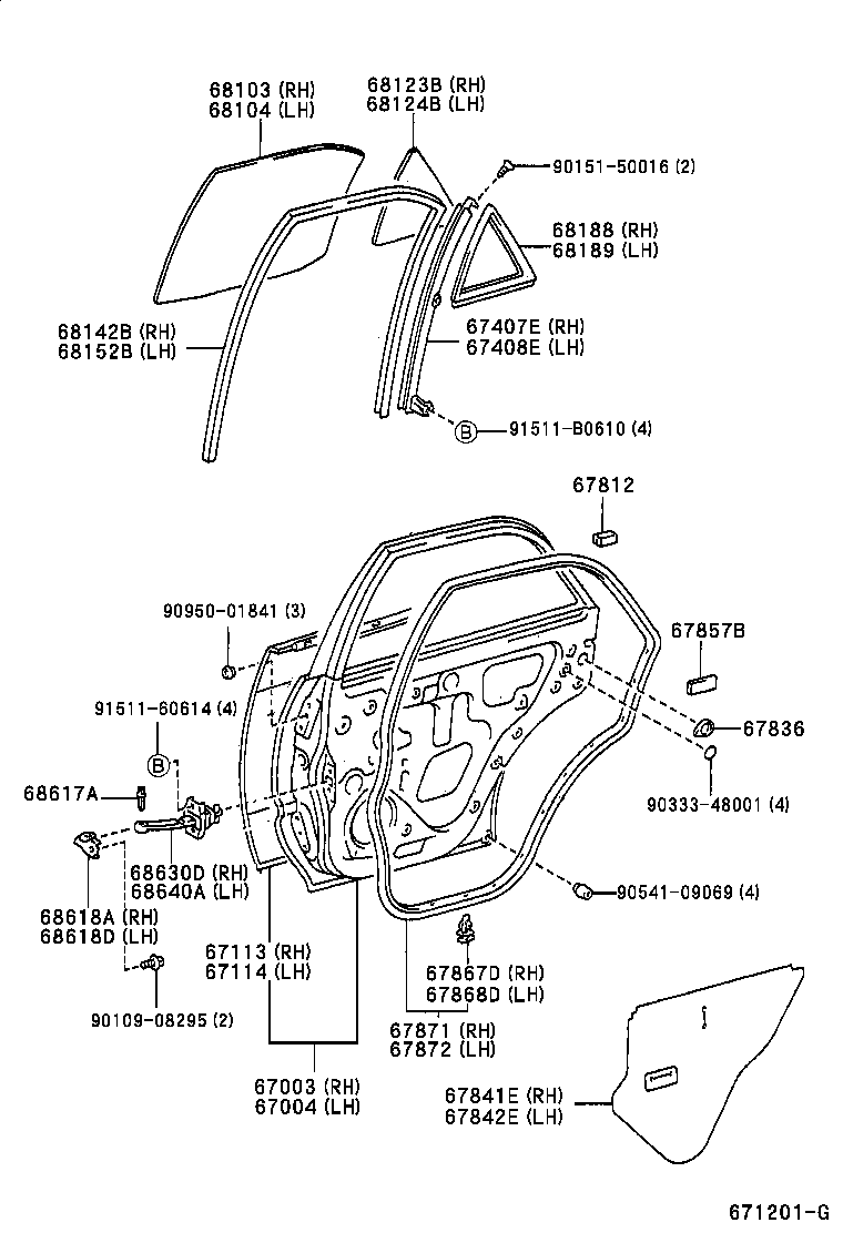 LEXUS 6811448040 - Sānu logs ps1.lv