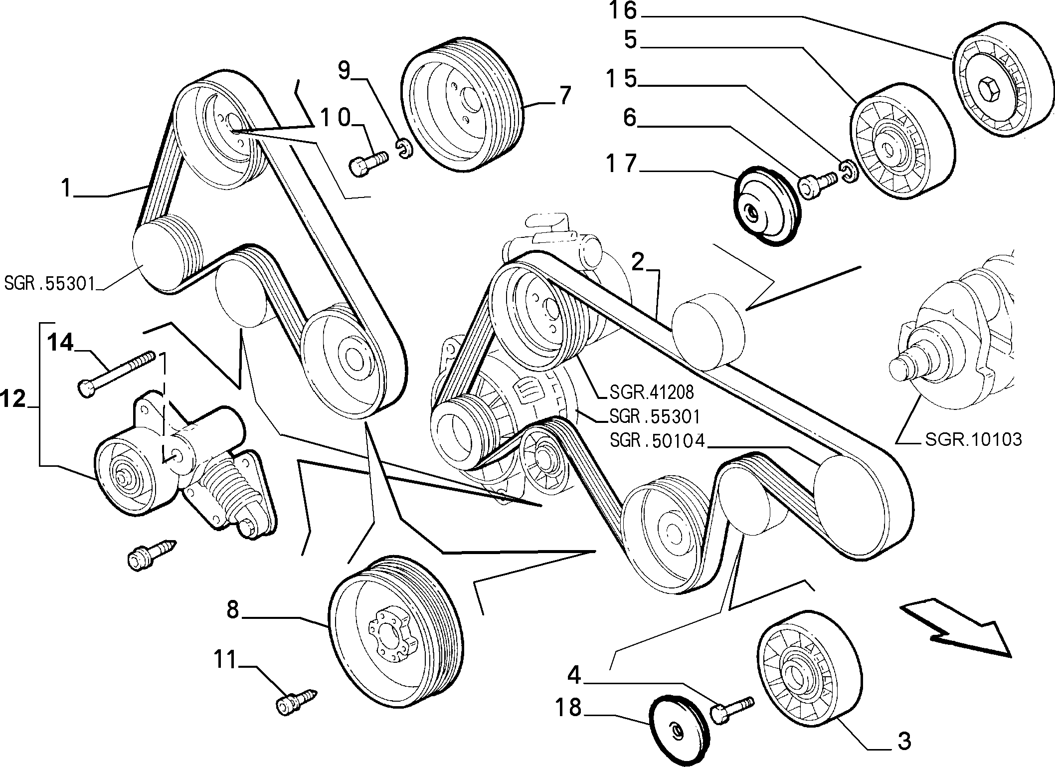 FIAT 46547566 - Parazīt / Vadrullītis, Ķīļrievu siksna ps1.lv