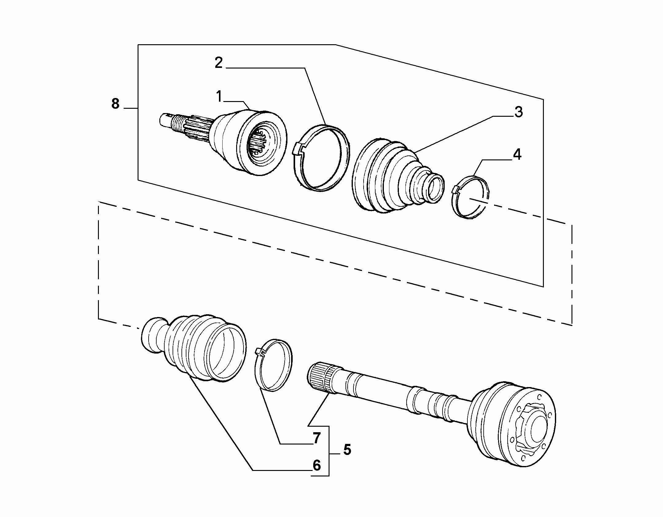 FIAT 46307462 - Putekļusargs, Piedziņas vārpsta ps1.lv