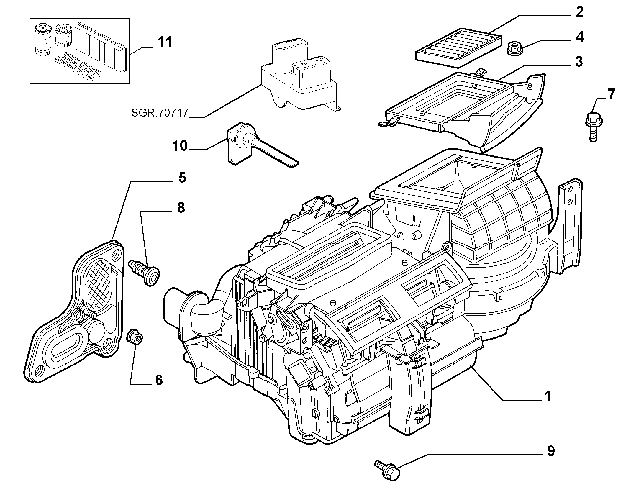 Lancia 60653641 - Filtrs, Salona telpas gaiss ps1.lv