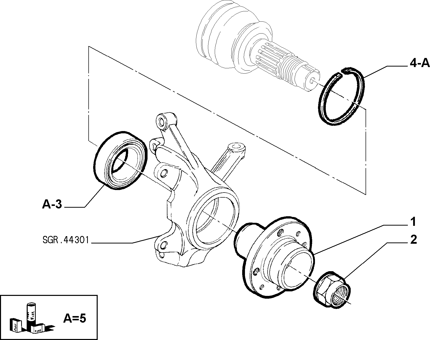 Alfarome/Fiat/Lanci 71714457 - Riteņa rumbas gultņa komplekts ps1.lv