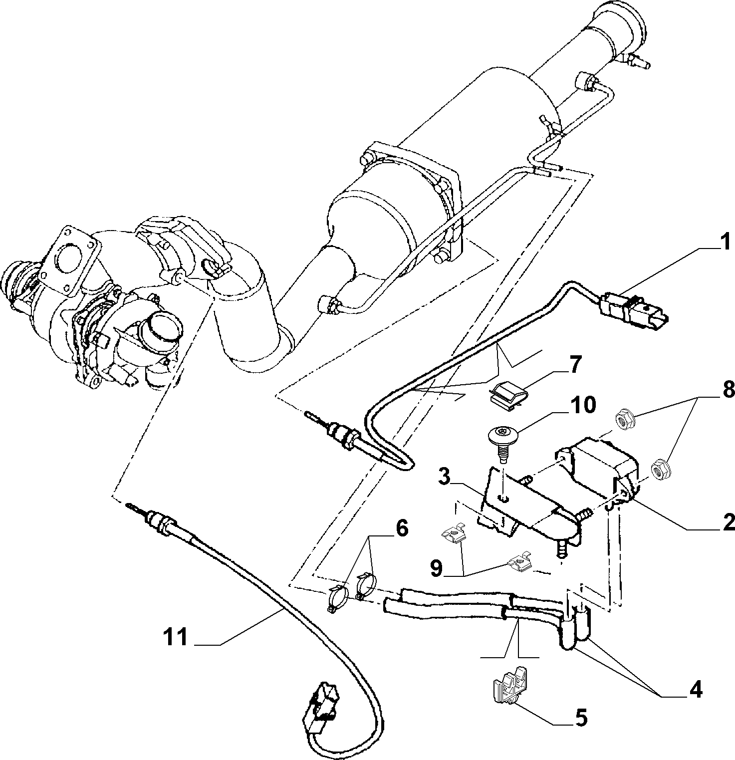 CITROËN/PEUGEOT 9645022680 - Devējs, Izplūdes gāzu spiediens ps1.lv