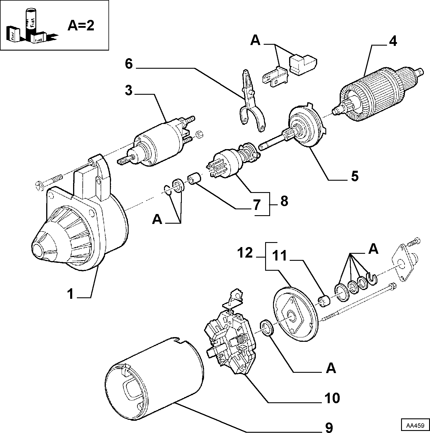 FIAT 77362120 - Zobrats, Starteris ps1.lv