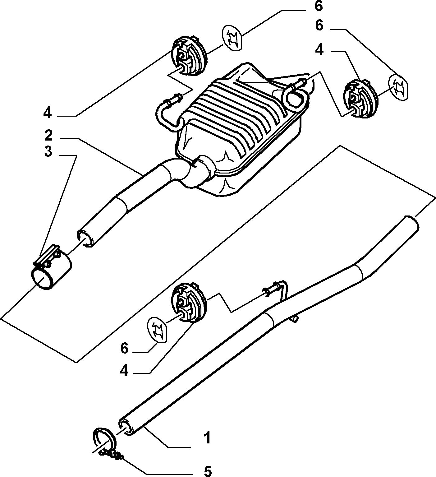 Lancia 9401713699 - Savienojošie elementi, Izplūdes gāzu sistēma ps1.lv