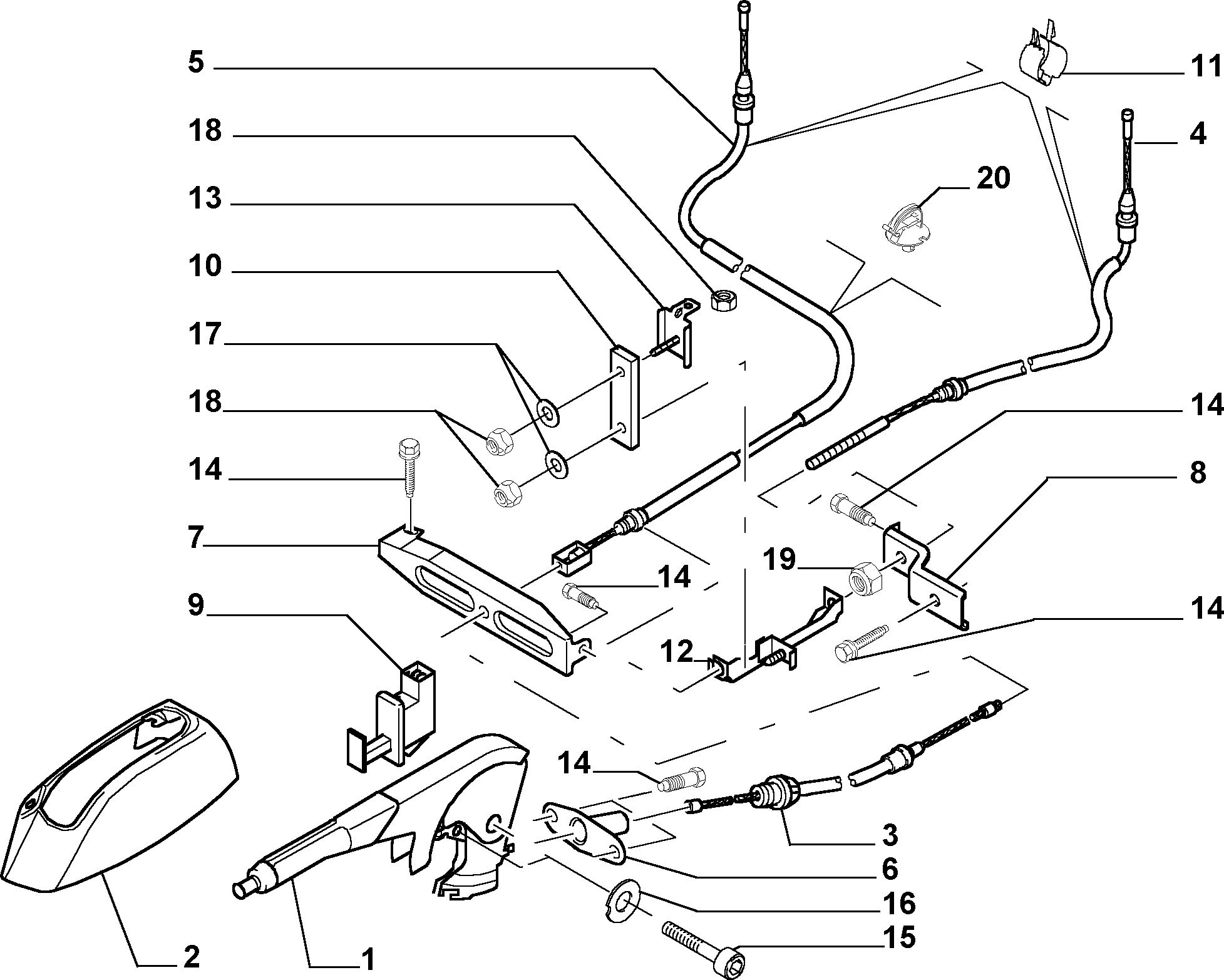 Lancia 1487276080 - Trose, Stāvbremžu sistēma ps1.lv