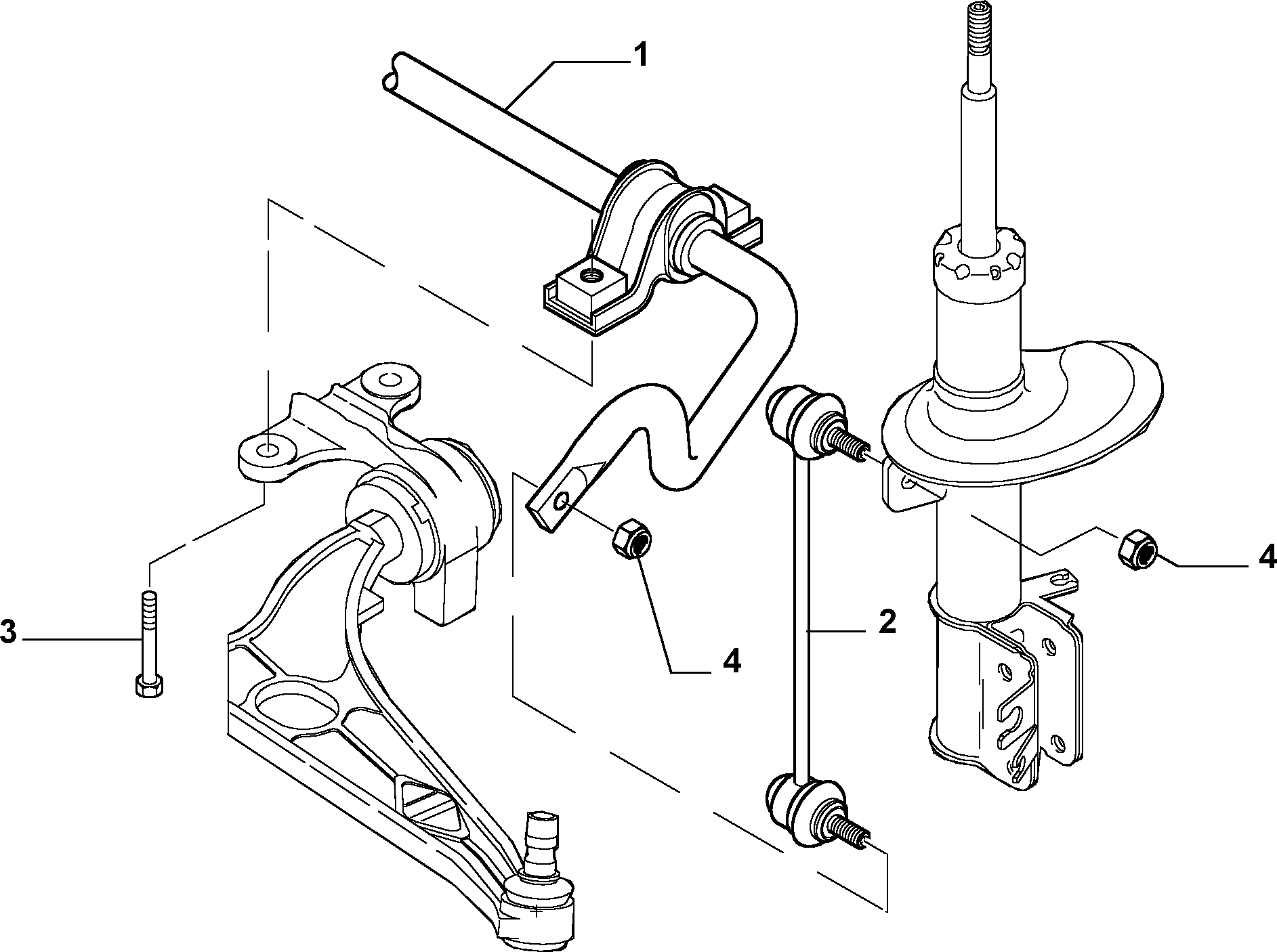 Alfa Romeo 1331209080 - Stiepnis / Atsaite, Stabilizators ps1.lv