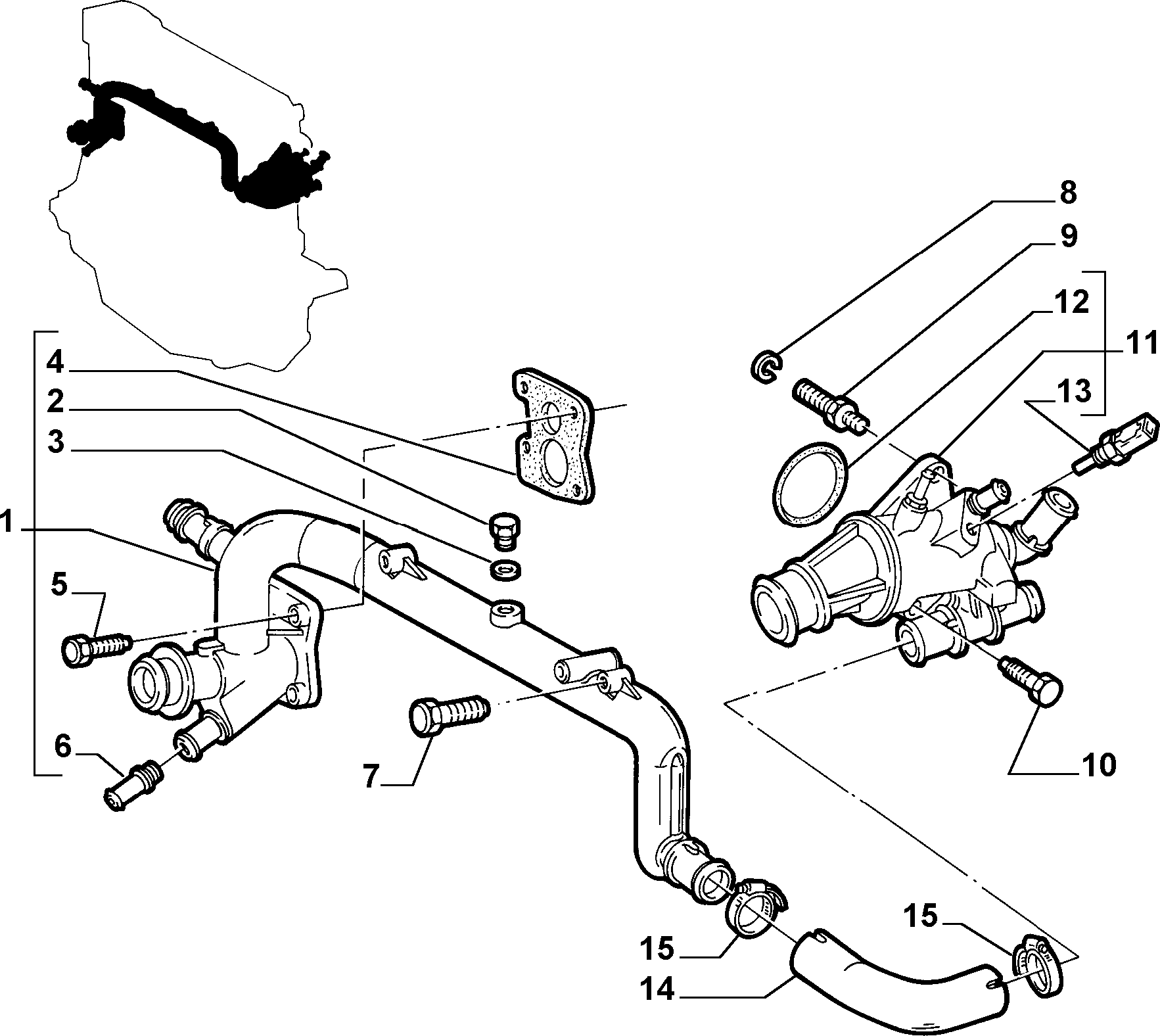 FIAT 46790294 - Termostats, Dzesēšanas šķidrums ps1.lv