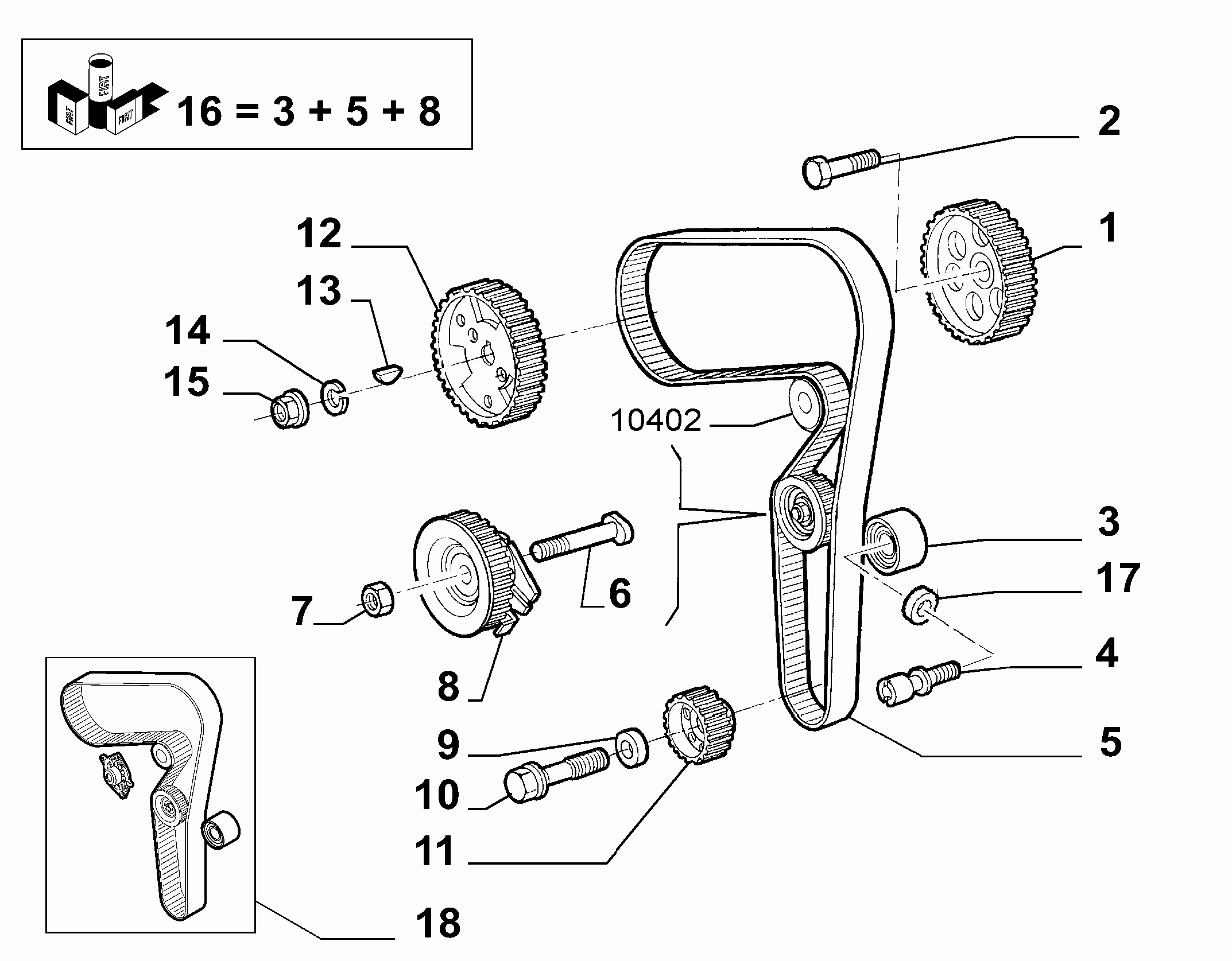 FIAT 71736493 - Parazīt / Vadrullītis, Zobsiksna ps1.lv