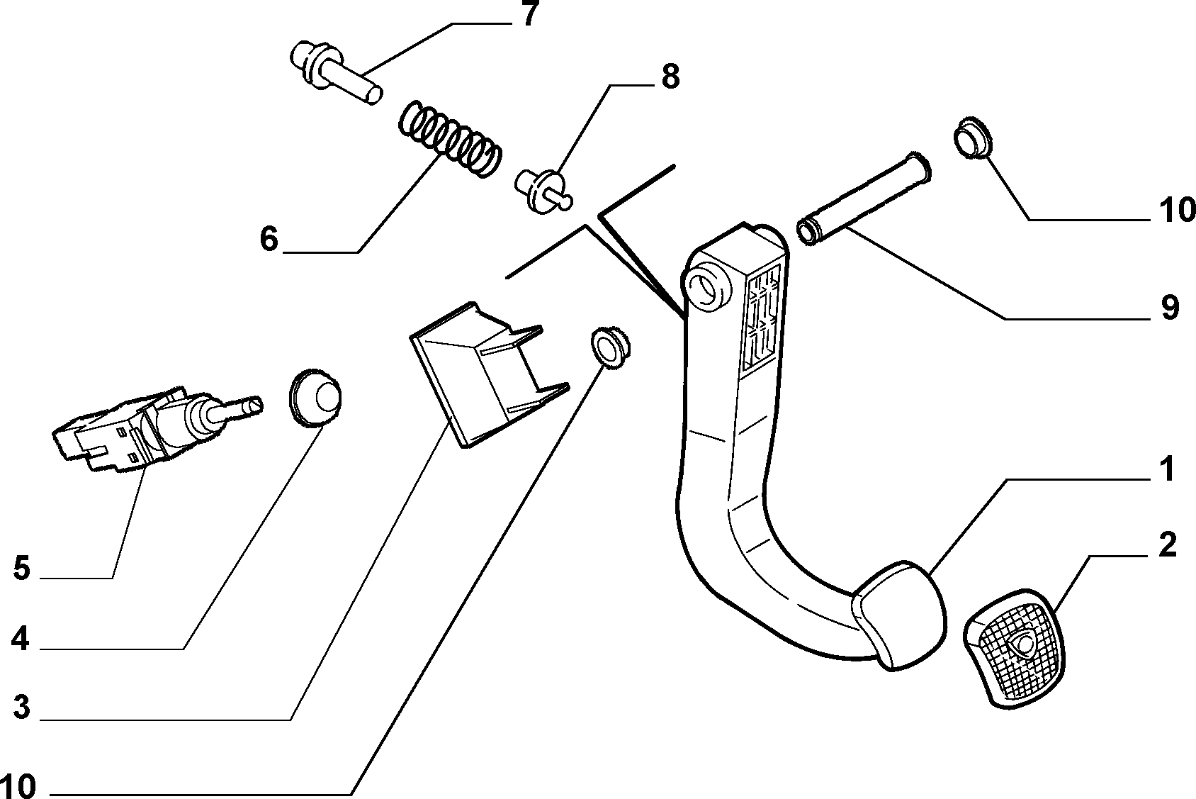 FIAT 46840511 - Vadības slēdzis, Kruīzkontroles sistēma ps1.lv