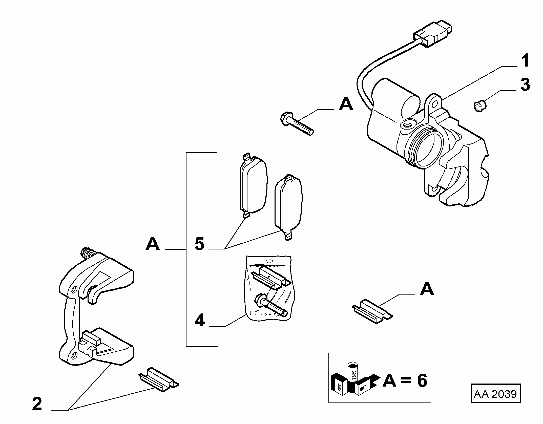 Alfa Romeo 77364763 - Remkomplekts, Bremžu suports ps1.lv