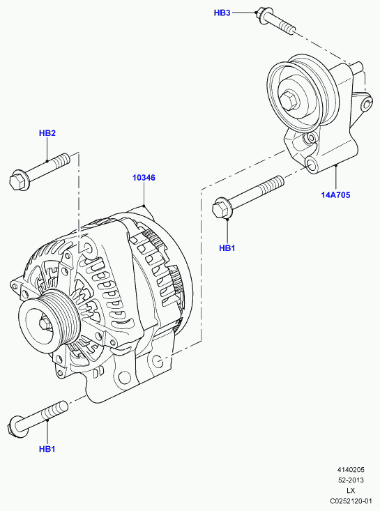 Land Rover LR022528 - Ģenerators ps1.lv