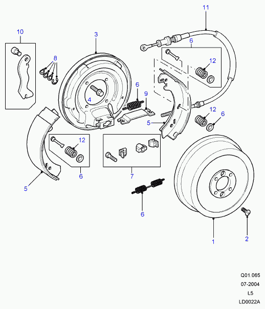 Rover ICW 1000 30 - Bremžu loku kompl., Stāvbremze ps1.lv