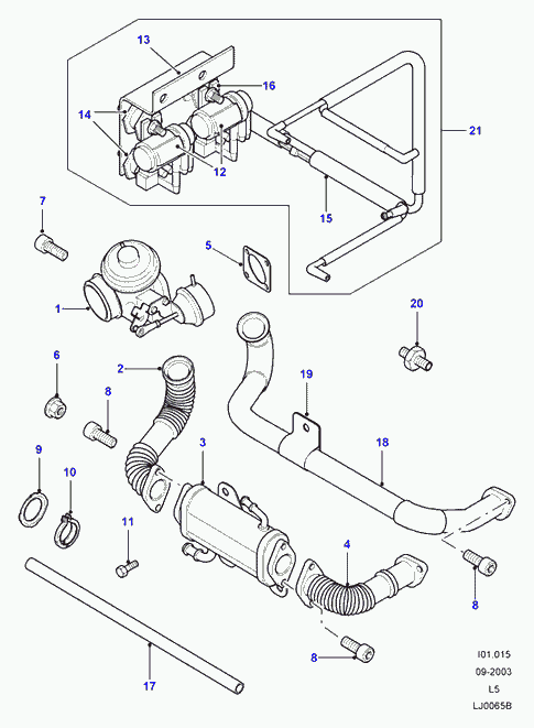 Rover ERR6620 - Blīve, Izplūdes gāzu recirkulācijas vārsts ps1.lv