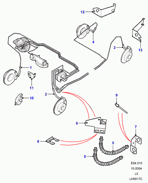 Land Rover SHB101200 - Bremžu šļūtene ps1.lv