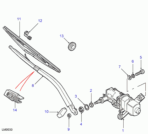 Land Rover DLB101640 - Stikla tīrītāju motors ps1.lv