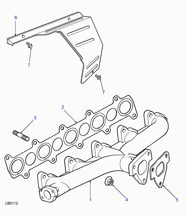 Land Rover LKG100470 - Blīve, Izplūdes kolektors ps1.lv