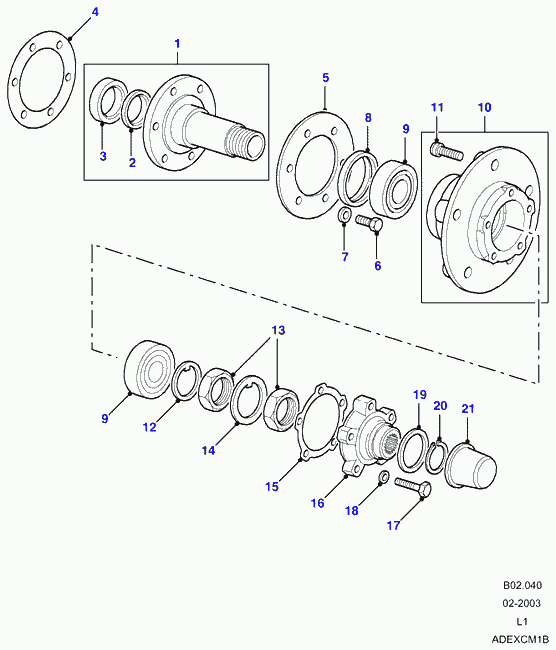 Rover 217353 - Riteņa rumbas gultņa komplekts ps1.lv