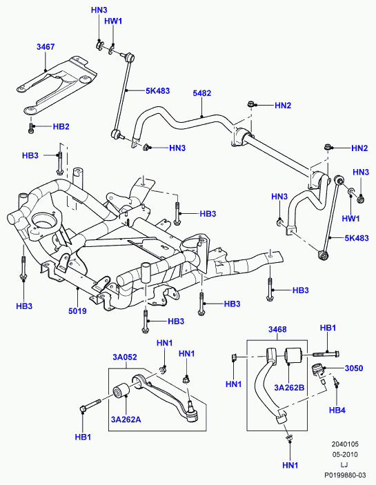 Jaguar LR030047 - Neatkarīgās balstiekārtas svira, Riteņa piekare ps1.lv