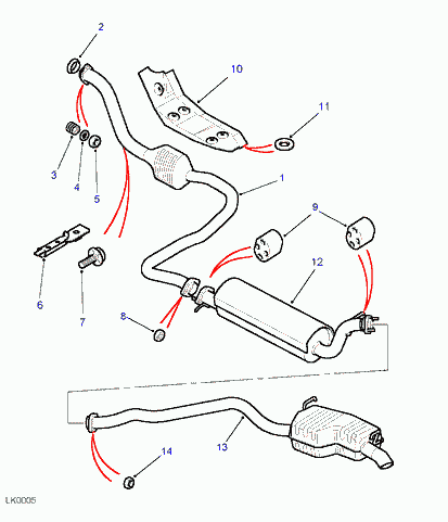 PEUGEOT ESR1692 - Atspere, Izplūdes caurule ps1.lv