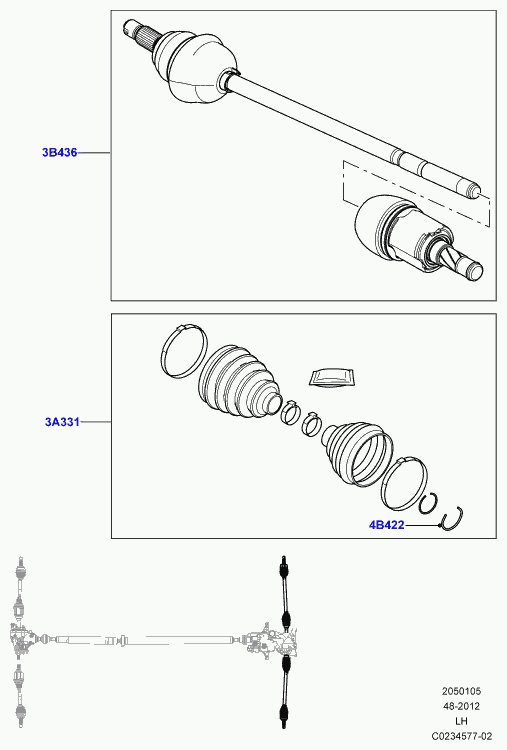 Land Rover LR 018482 - Putekļusargs, Piedziņas vārpsta ps1.lv