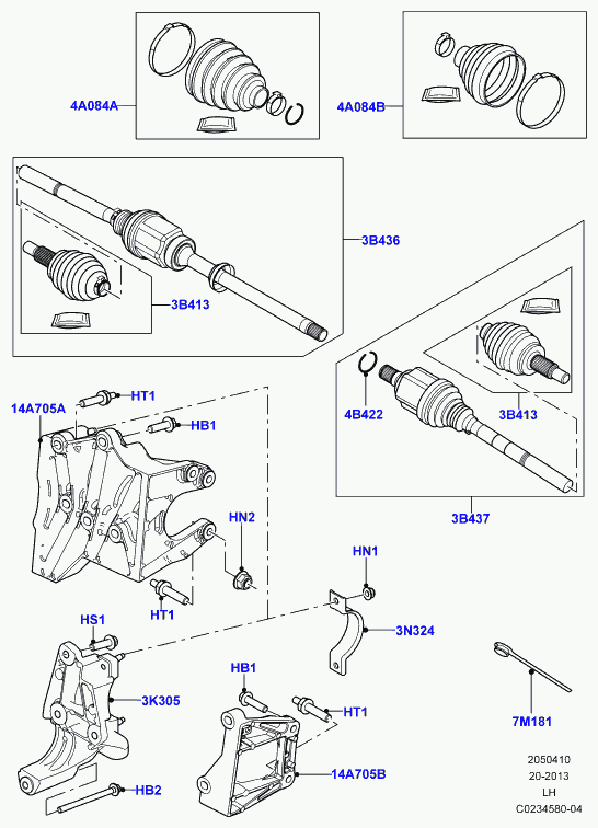 Land Rover LR025066 - Putekļusargs, Piedziņas vārpsta ps1.lv