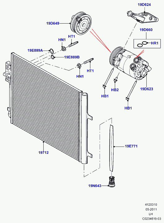 Land Rover LR023921 - Kondensators, Gaisa kond. sistēma ps1.lv