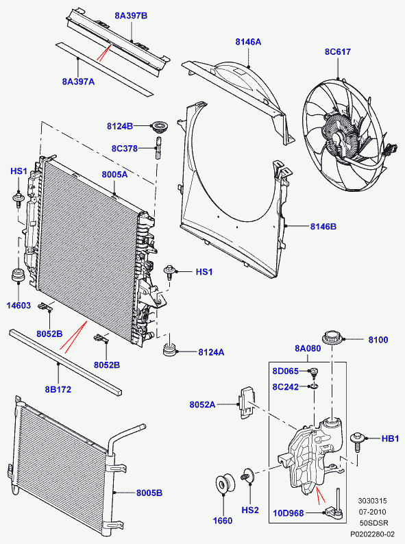 Land Rover LR012644 - Ventilators, Motora dzesēšanas sistēma ps1.lv