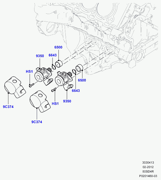 Land Rover LR035527 - Augstspiediena sūknis ps1.lv