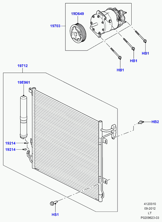 Land Rover LR021824 - Kondensators, Gaisa kond. sistēma ps1.lv