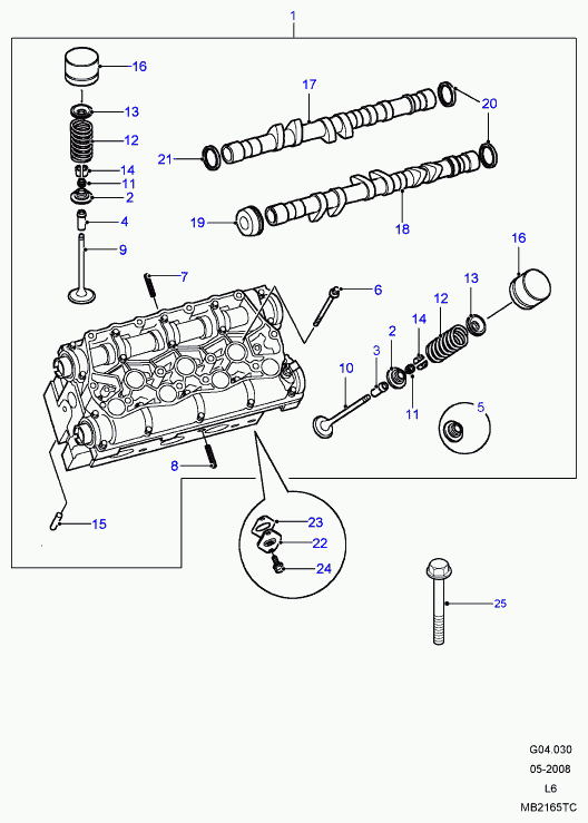 Land Rover LUB100350L - Blīvgredzens, Vārsta kāts ps1.lv