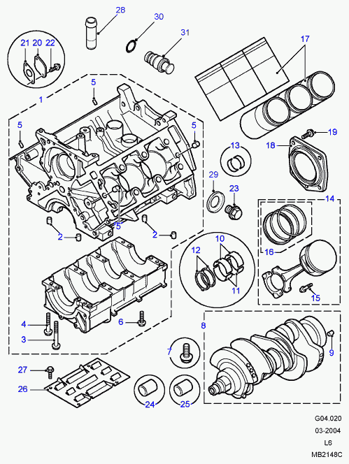 KIA LUF100300L - Vārpstas blīvgredzens, Kloķvārpsta ps1.lv