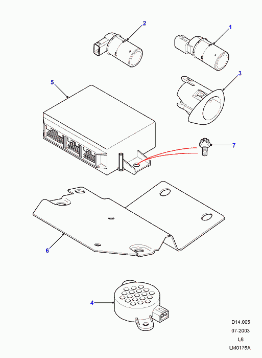 Land Rover YDB500310PMA - Devējs, Parkošanās palīgsistēma ps1.lv