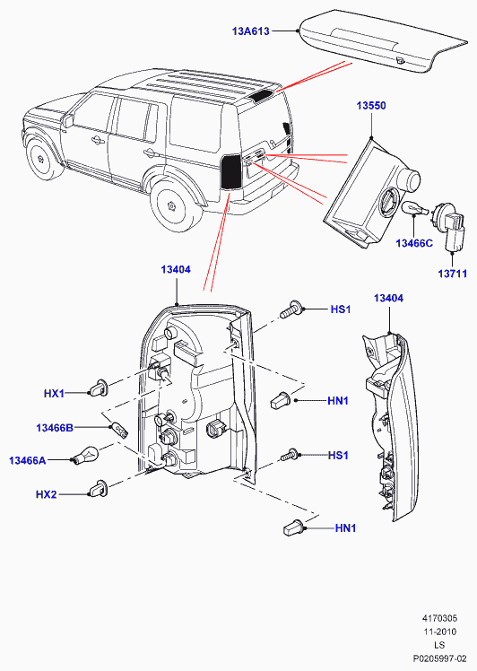 Land Rover LR000863 - Kvēlspuldze, Dienas gaismas lukturis ps1.lv