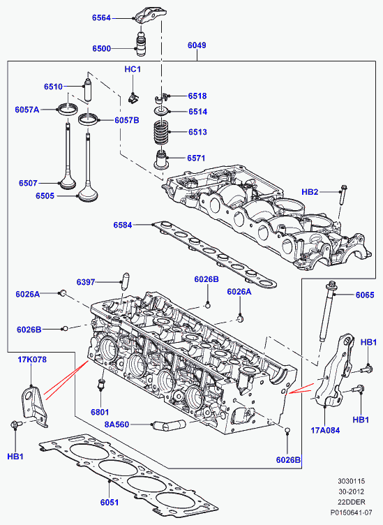 Land Rover LR001242 - Blīvgredzens, Vārsta kāts ps1.lv